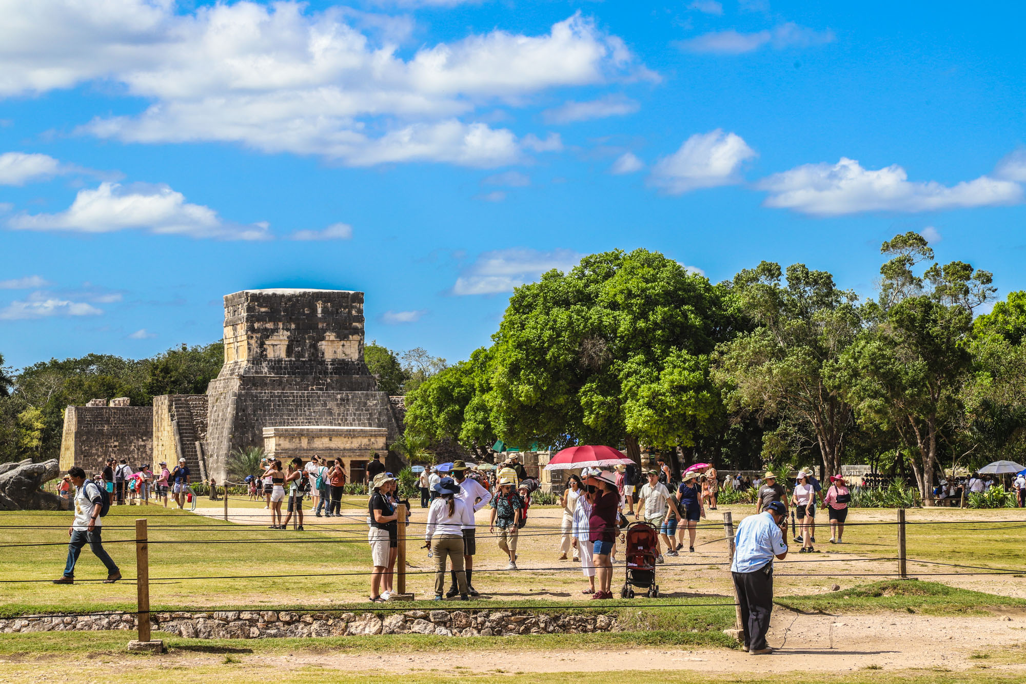 Ochranne zábrany v Chichén Itza