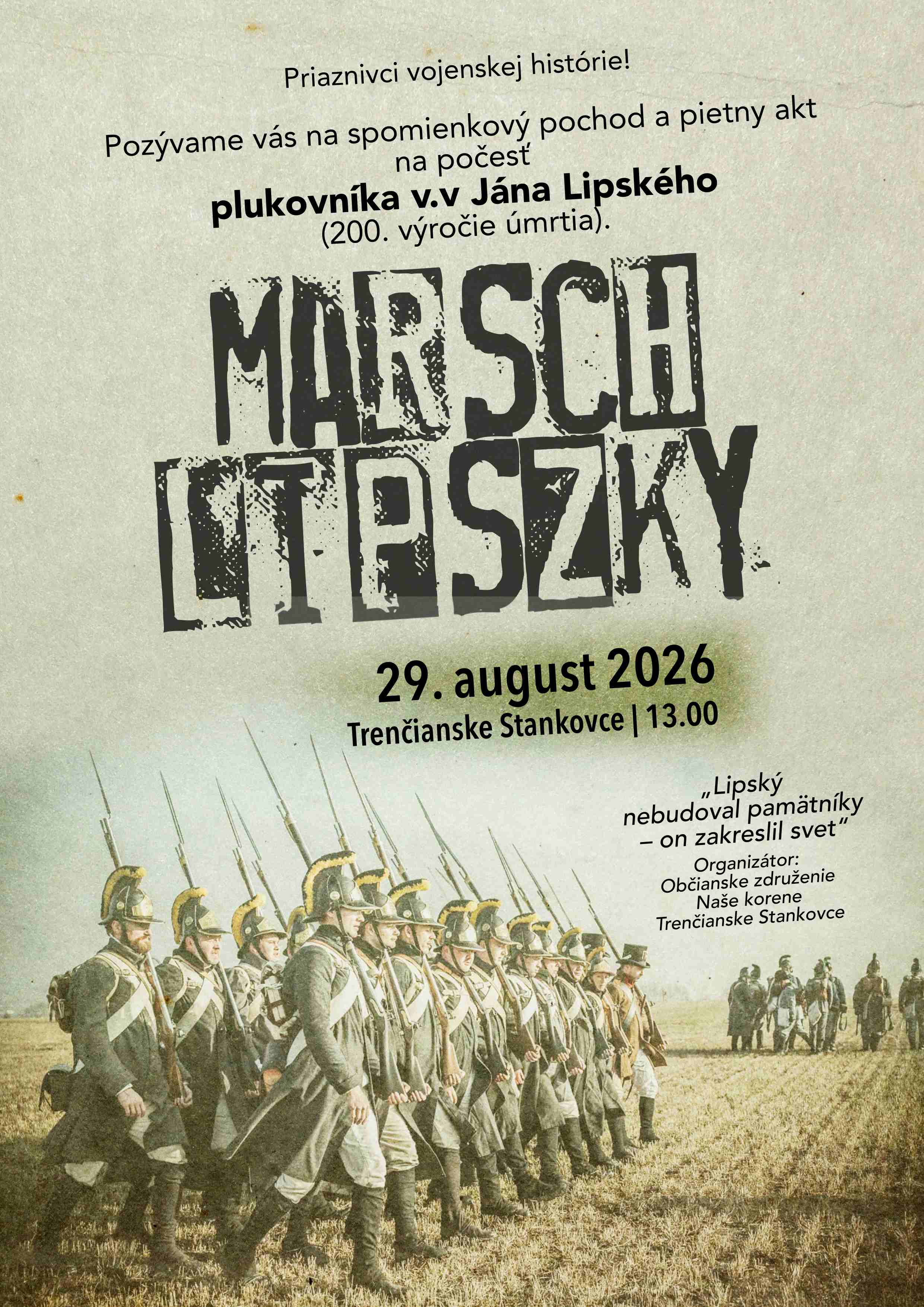 Pozývací leták - Marsch Lipszky 2026.s
