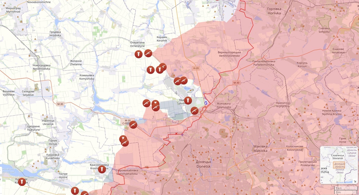 Tťažké boje v Ardiijvke